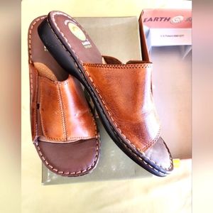 Earth spirit   tan  leather shoes sandals BoHo Bohemian 9 NWT